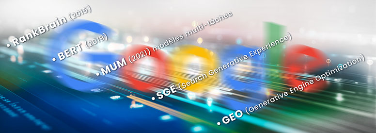 IA et SEO sur Google : les algorithmes Google IA, panorama et évolution