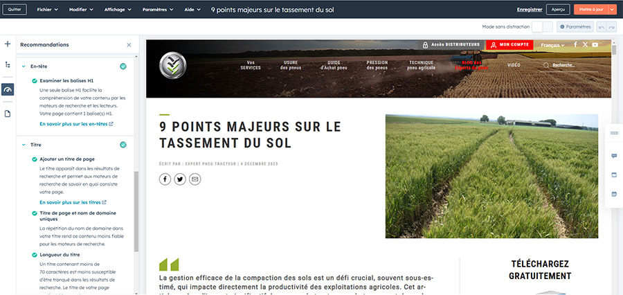 comment optimiser le SEO d'un article de Blog