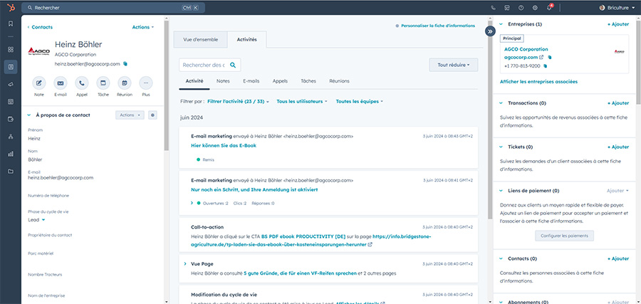 gestion des leads sur une plateforme de marketing digital